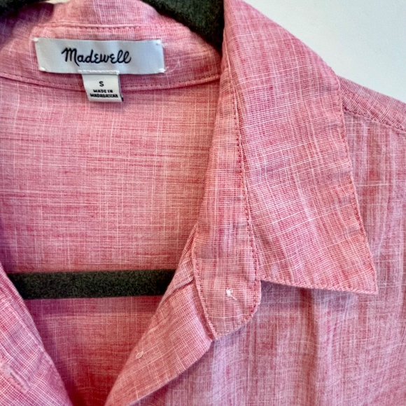 Madewell Tie Front Button up Shirt - Picture 2 of 4